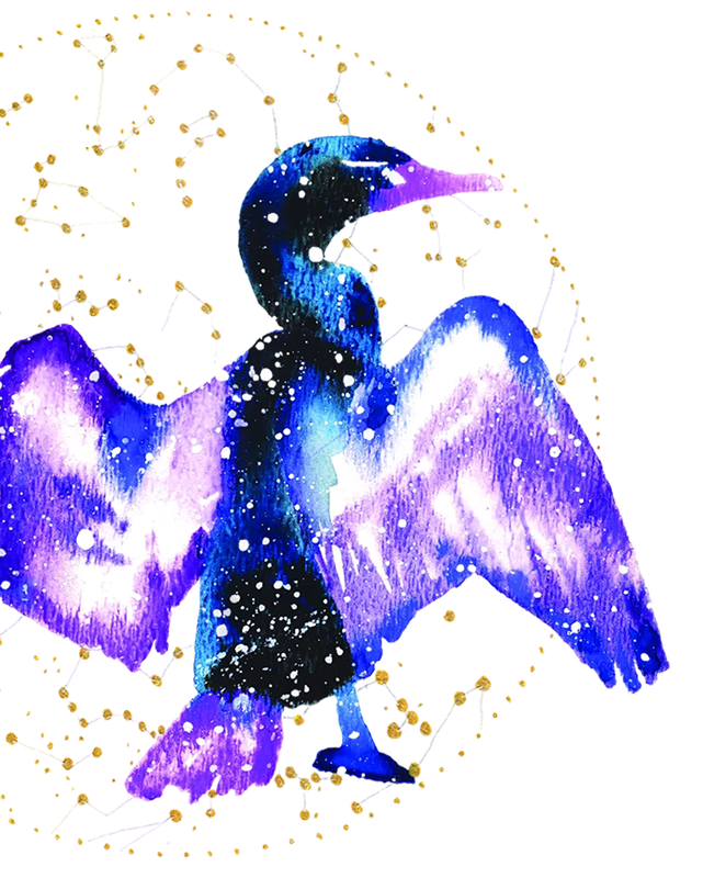 Mystical cosmic figure illustration