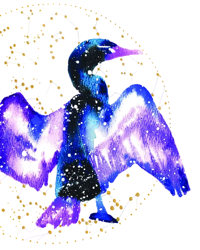 Mystical cosmic figure illustration