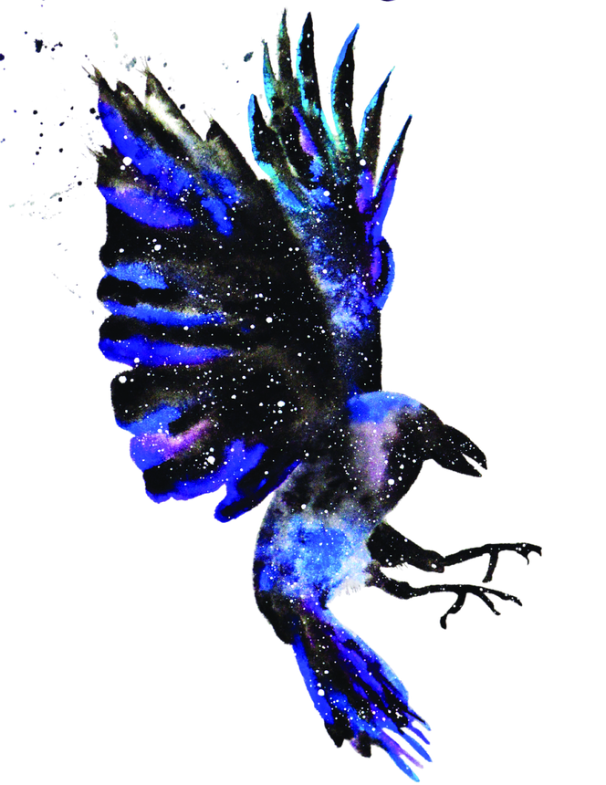 Moody portrait illustration